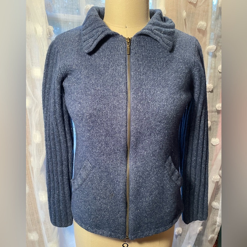Laura Ashley Blue Cardigan Sweater